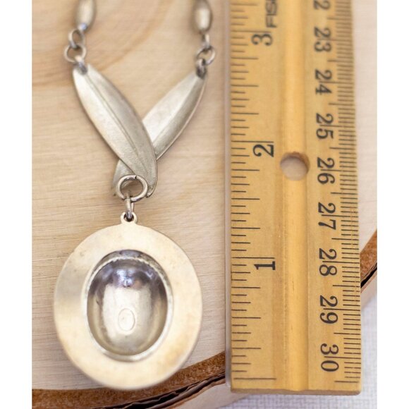 20 inches Silver Cameo Necklace - Bi1 - Picture 3 of 3